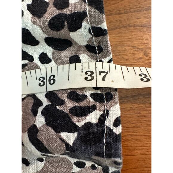 TS Taking Shape Linen Dress Size US 12 | UK 16 Animal Print Mini Fit & Flare - Picture 11 of 12